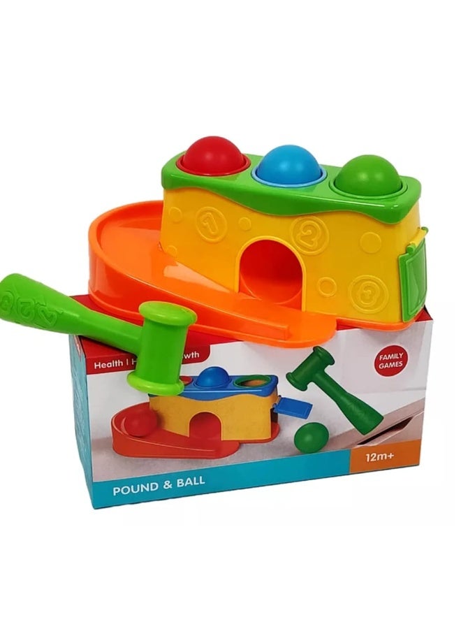 هوانجر لعبة طرق الكرات بالألوان للأطفال مع مطرقة بلاستيكية - Image 5