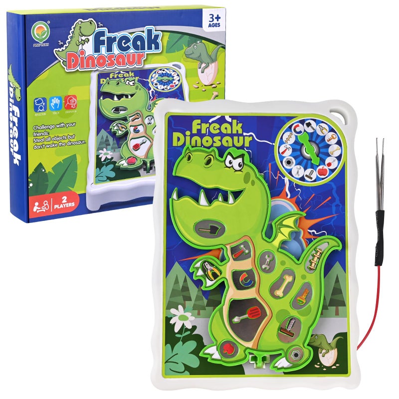 TALGIC Dinosaur Board Game for Kids Ages 3-8 with Tweezers and Fun Game Pieces, Classic Board Game for 1 or More Players, Popular Gifts for Kids - Image 1