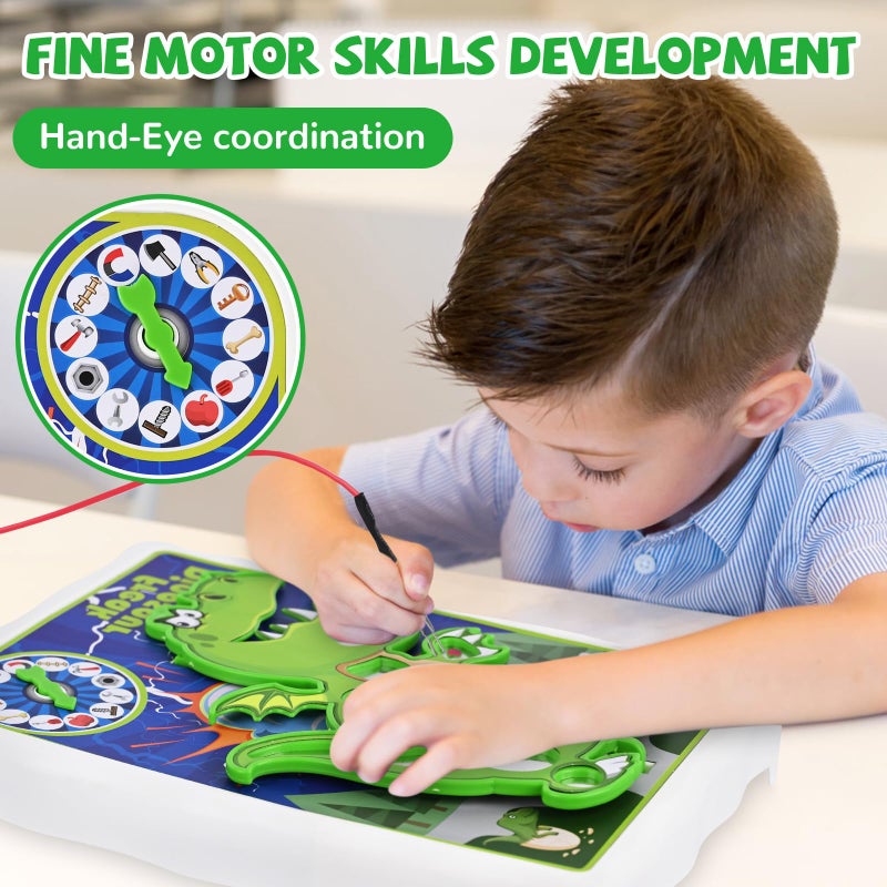 TALGIC Dinosaur Board Game for Kids Ages 3-8 with Tweezers and Fun Game Pieces, Classic Board Game for 1 or More Players, Popular Gifts for Kids - Image 3