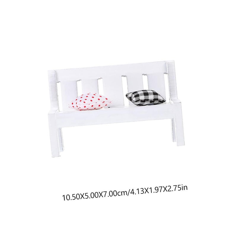 Realistic Mini Bench Models 2 Sets Small Decorative Furniture Props For Dollhouse Garden - Image 3