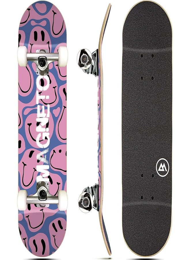 Magneto Complete Skateboard | Maple Wood | ABEC 5 Bearings | Double Kick Concave Deck | Kids Skateboard Cruiser Skateboard | Skateboards for Beginners, Teens & Adults (Free Stickers Included) - Image 1
