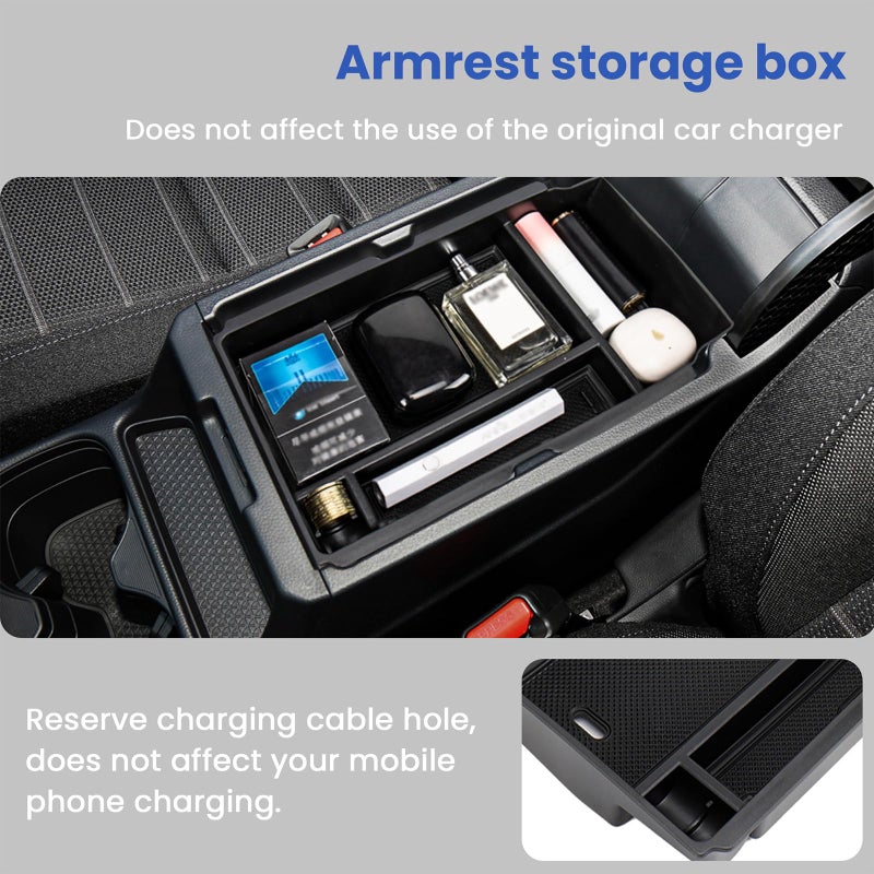 Carwiner 4PCS Center Console Organizer Compatible with 2023 2024 2025 2026 Honda CR-V EX-L/Sport-L Hybrid Accessories, Dash Organizer Tray Holder & Hidden Storage Box for Honda CRV with Coin - Image 5