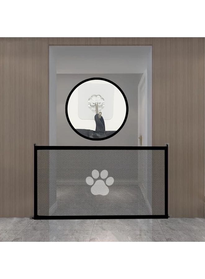 Adjustable Pet Safety Gate Black 30 71x70 87 Inch Mesh Barrier For Dogs And Cats - Image 4