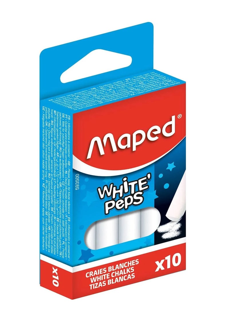 Maped 20-Piece White Chalk Sticks - Image 2