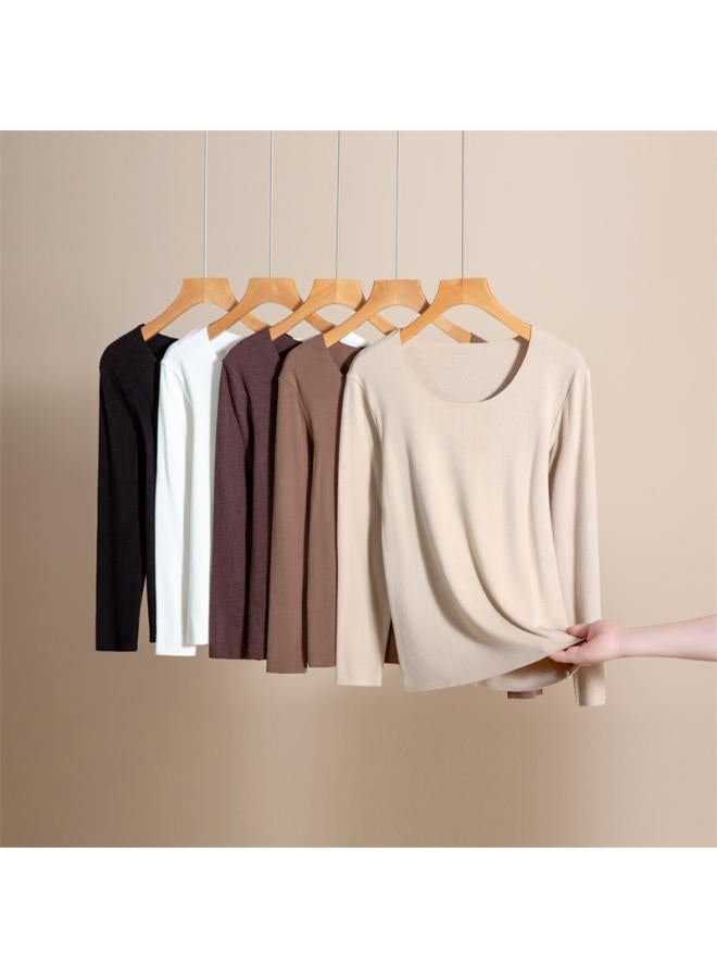 Autumn And Winter Of Women's Pullover Round Neck Slim Fit All-match Base Shirt Sweater Women's Long Sleeve Sweater Women's 