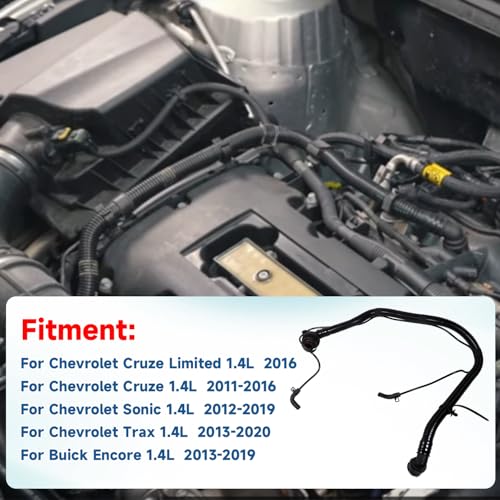 WLFINKMO 25193343 PCV Valve Tubing for Chevrolet Sonic Trax Cruze Encore 2011-2020 Positive Crank Ventilation Hose Pipe with Bypass Valves Tube Replace 55568267 46829 - Image 4