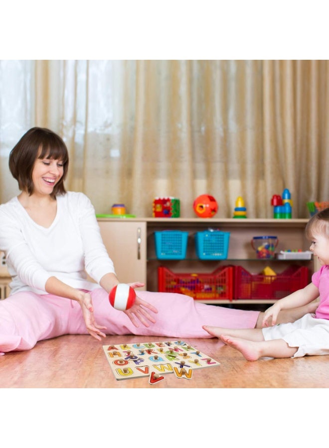 Wooden Alphabet Puzzles for Toddlers Chunky Abc Learning Puzzles Board Educational Learning Letters Puzzle for Preschool Boys and Girls - Image 2