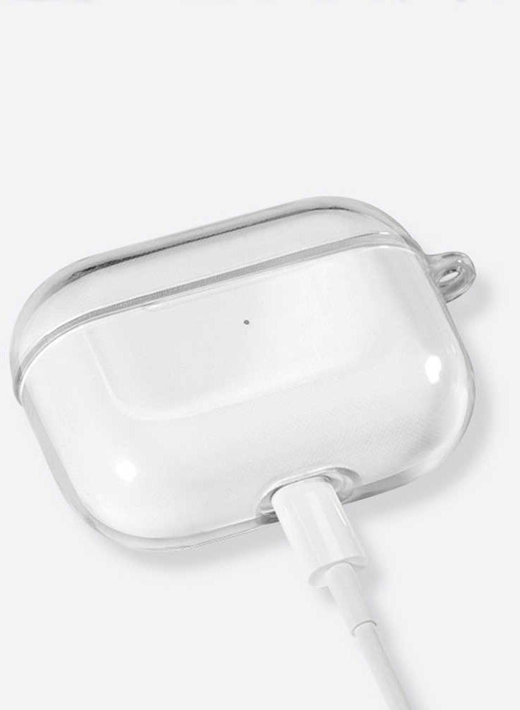 CATANES Airpod Pro Crystal Clear Shockproof Case Transparent Ultra Slim Cover with Keychain Carabiner - Image 5