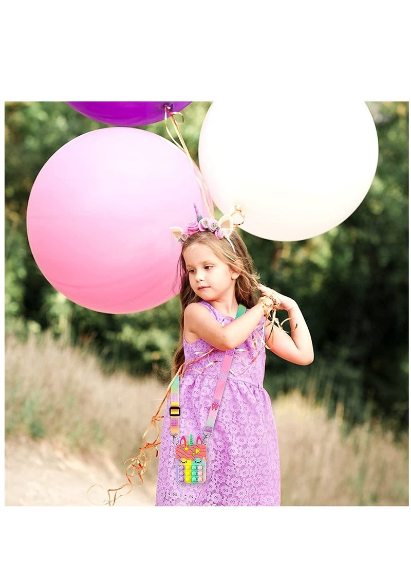 LEDIN Pop Shoulder Bag Fidget Toys Pop it Purse for Girls Decompression Sensory Push Bubble Fidget Toy Stress Relief Christmas Birthday Gifts for Girls Kids - Image 3