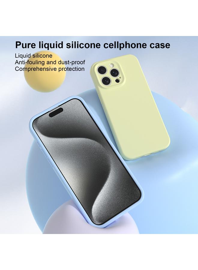 S-TOP Case For iPhone 15 Pro Max Precise Hole Liquid Silicone Jelly Color Full Coverage Phone Case - Image 2