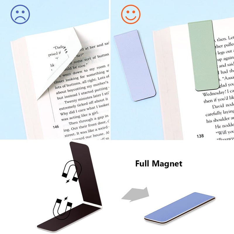 UpUDo 12 Pack Magnetic Bookmark, Book Marker Clip for Teachers, Students, Book Lovers, Printing on 2 Side - Image 2