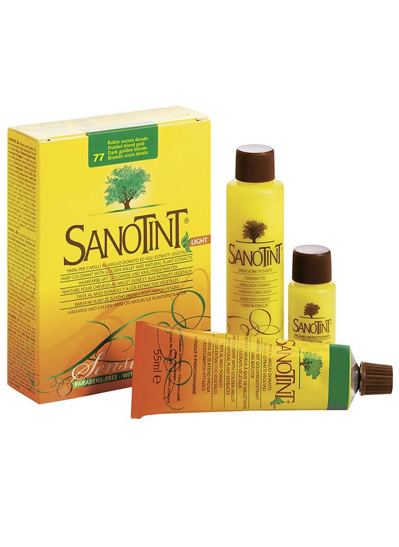 Sanotint Sensitive Hair Color Golden Blonde 77 - Natural Permanent Hair Dye, 125 ml  - Image 1