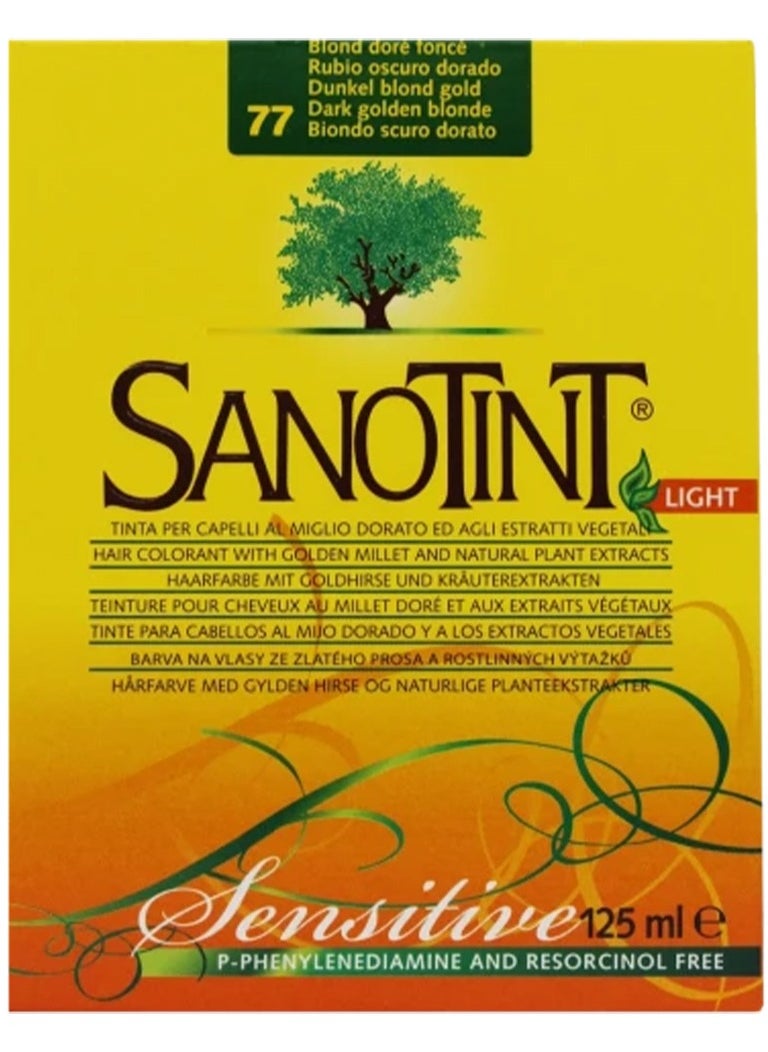 Sanotint Sensitive Hair Color Golden Blonde 77 - Natural Permanent Hair Dye, 125 ml  - Image 2
