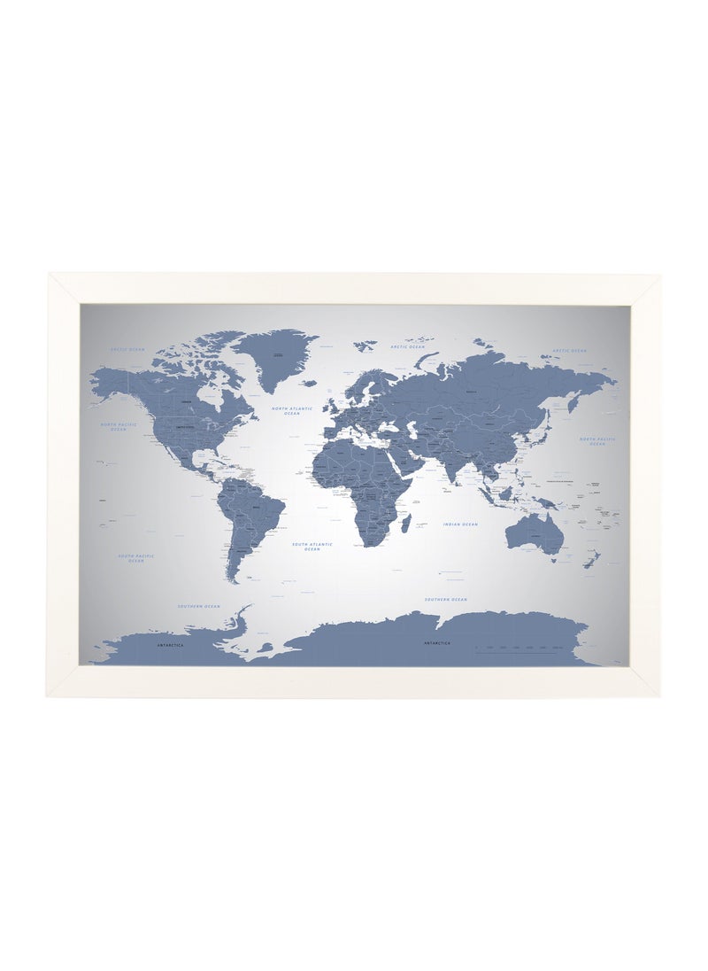 Push Pin Travel Maps Push Pin Travel Maps Customizable Wall Art  Blue Ice World  Textured White  Framed Pin Map Includes 150 Pins  Handcrafted in USA  275 x 395 