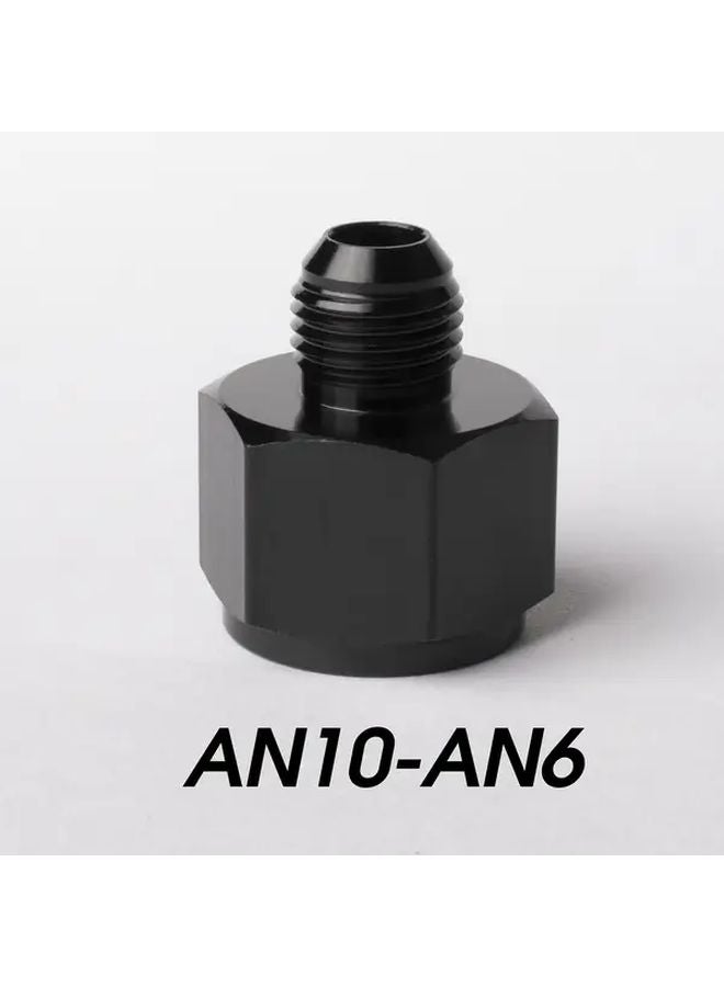 AN10 Female To AN8 Male Aluminum Fuel Pump Oil Cooler Adapter Black Hex Nut - Image 5