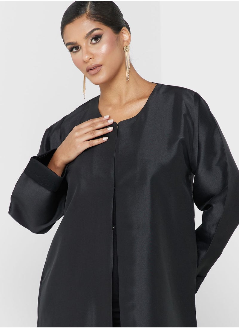 hayas closet - Tiered Embellished Abaya - Image 1