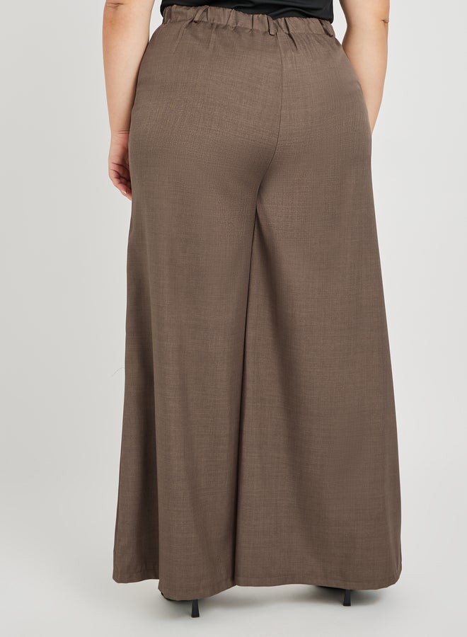 Styli Plus Size High Rise Wide Leg Trousers - Image 4