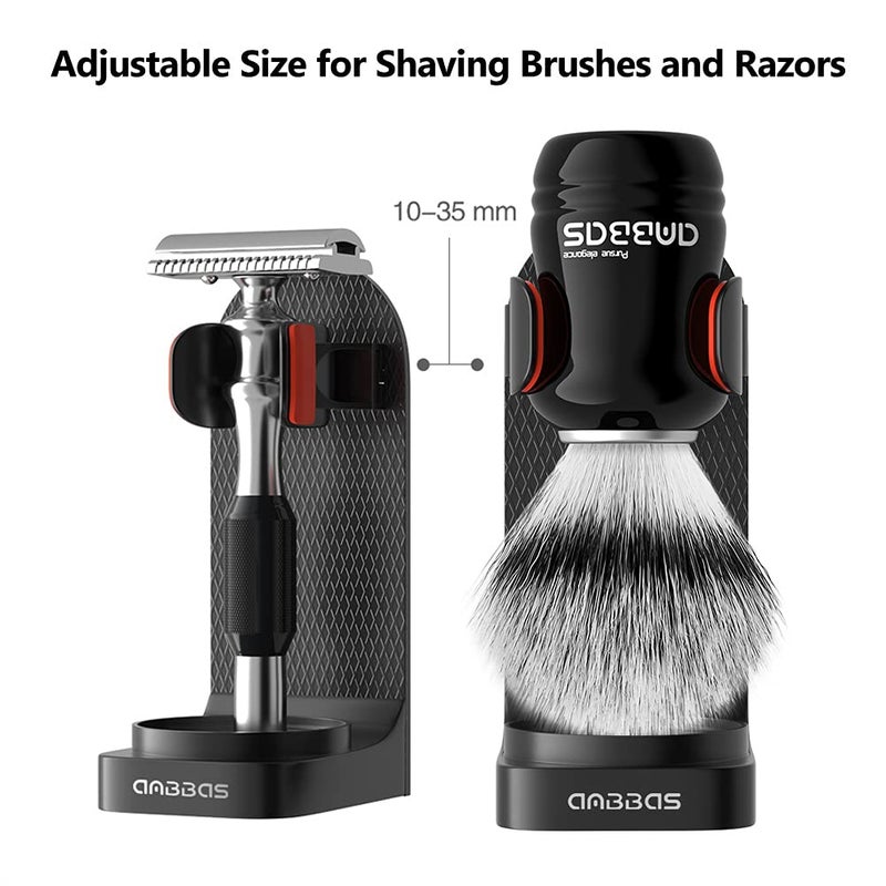 Anbbas 5IN1 Anbbas Shaving Brush Set,Synthetic Badger Brush and Stainless Steel Soap Bowl,ABS Wall Mounted Shaving Holders for Brush and Bowl,3.5OZ Shaving Soap Refill - Image 5