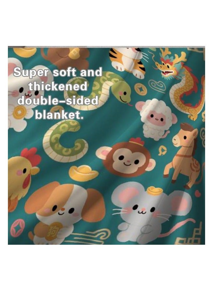 عام بطانية رقيقة من الفانيلا (دافئة ومريحة، ومناسبة للنوم واستخدام الألعاب وإزالة الغبار ومقاومة للرمل) 150 سم * 200 سم - 304 - Image 5