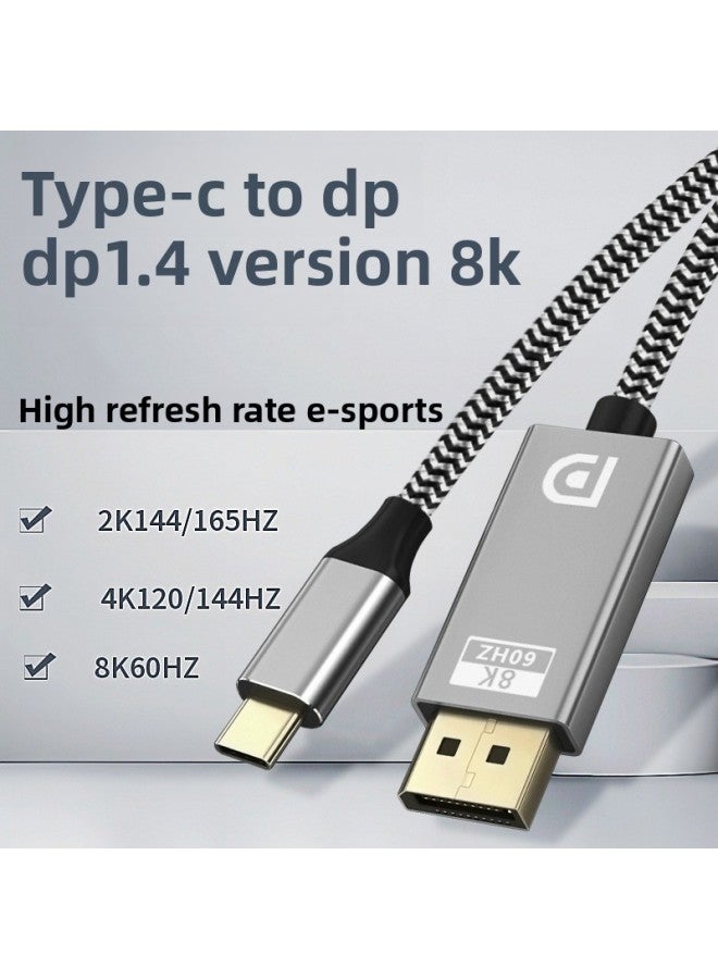 Type-c To Dp Conversion Line 8K60Hz Computer Mobile Phone Screen HD Video Conversion Line Type-c To Dp Factory-Color:Type-c To DP Line (8k60hz) - Image 2
