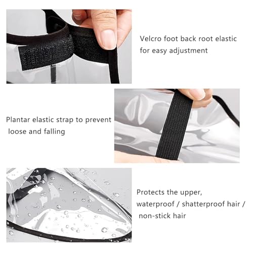 ArrErr 2 Pair Barber Shoe Covers Protector Clear Reusable Hair Dye Shoes Cap Protective Case Cover for Men Women Barbershop Hair Cutting Coloring Hairdressing Salon Haircut Stylist Colorist - Image 4