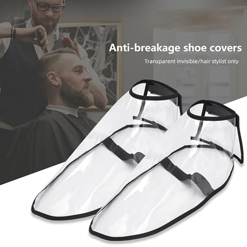 ArrErr 2 Pair Barber Shoe Covers Protector Clear Reusable Hair Dye Shoes Cap Protective Case Cover for Men Women Barbershop Hair Cutting Coloring Hairdressing Salon Haircut Stylist Colorist - Image 5