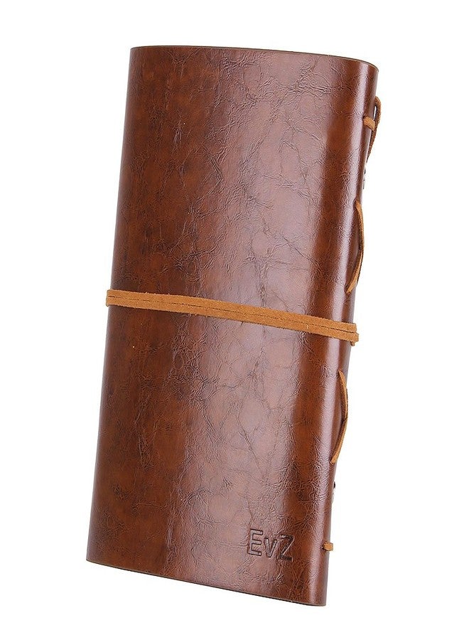 EvZ Leather Writing Journal Notebook, 18cm Vintage Nautical Spiral Blank String Daily Notepad Sketchbook Travel to Write in, Unlined Paper, Retro Pendants, Classic Embossed, Retro Brown - Image 2