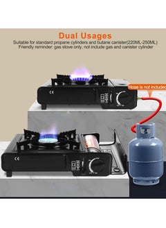 SUPREMIUM 3300W Portable Camping Stove – Dual Fuel Butane & Propane Burner, Piezo Ignition, Safety Cut-Off, Automatic Tank Ejection, Carry Case – Ideal for Camping, Hiking & Outdoor Cooking  - Image 5