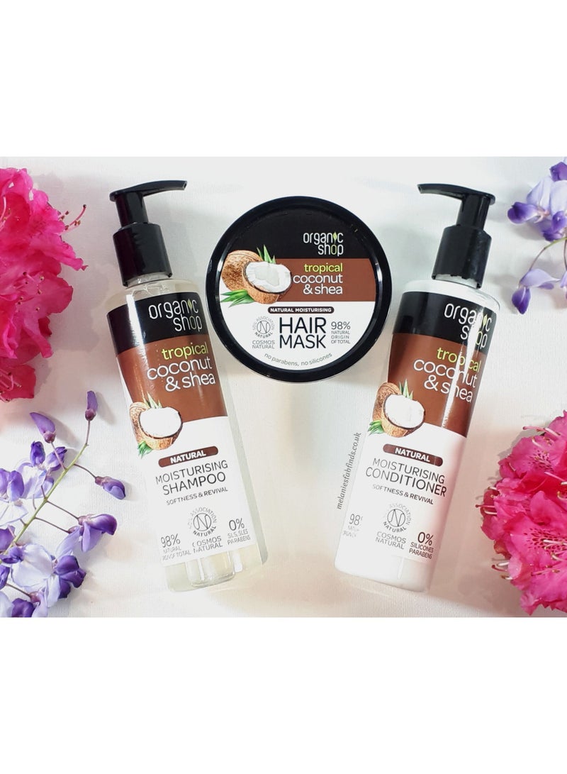 أورجانيك شوب شامبو مرطب طبيعي بجوز الهند والشيا 280 مل - Image 2