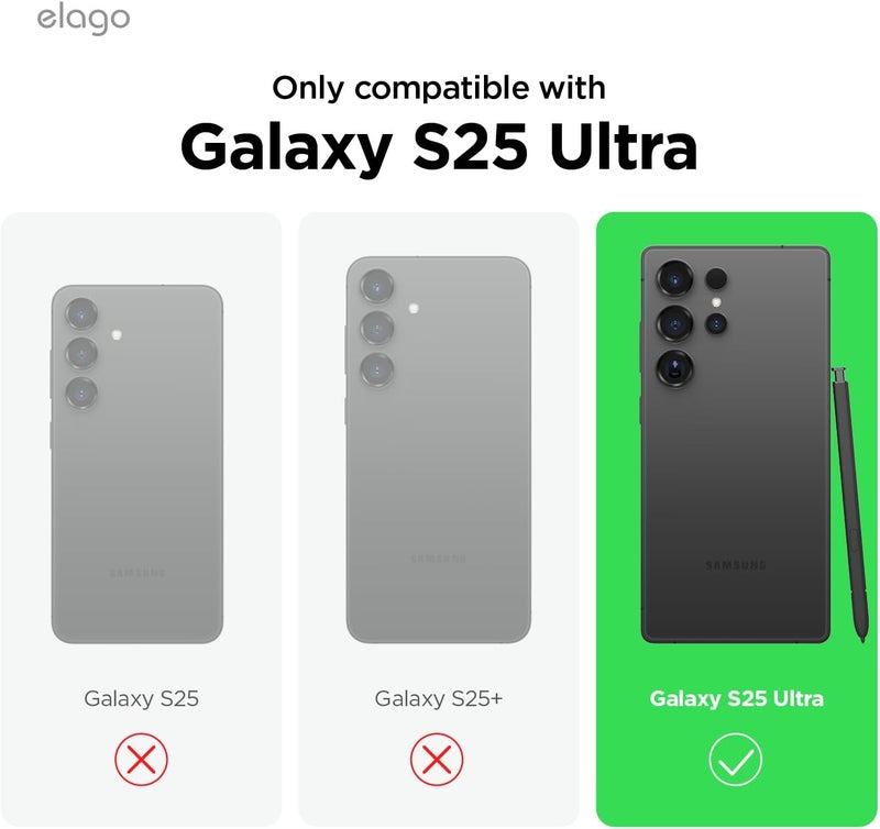 Elago Glide Magnetic Samsung Galaxy S25 Ultra Case Cover Magsafe Compatible Slim Shockproof Full Body Protection Stone Medium Gray - Image 2