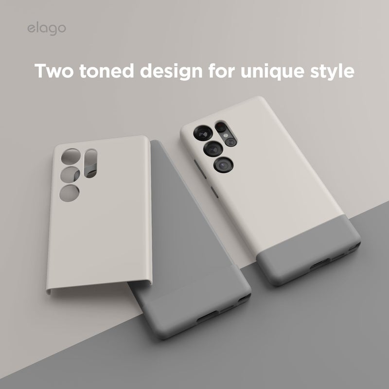 Elago Glide Magnetic Samsung Galaxy S25 Ultra Case Cover Magsafe Compatible Slim Shockproof Full Body Protection Stone Medium Gray - Image 5