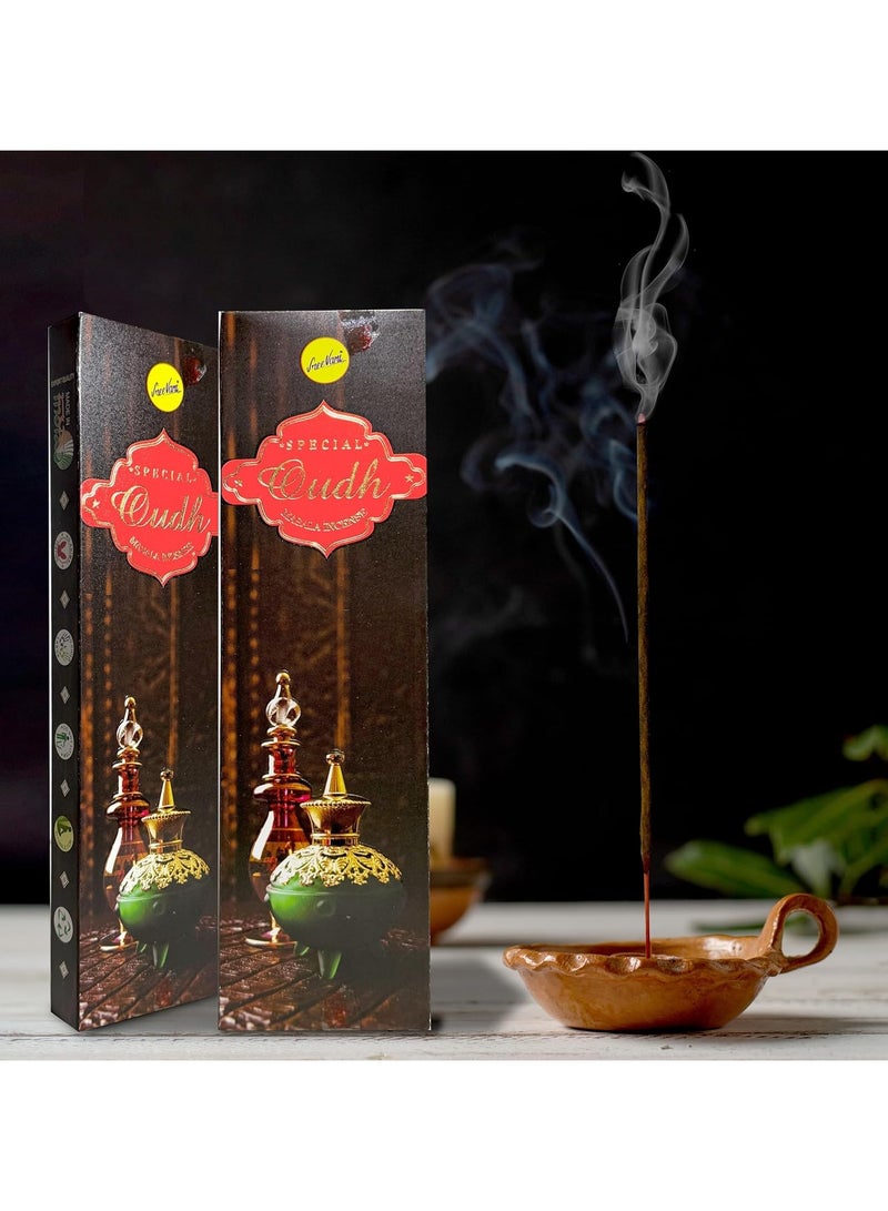 Sree Vani Sreevani Premium Oudh Incense Sticks (Pack of 12) – Natural Cambodian Oud, Long-Lasting 23cm Sticks, 50g Each  – Luxury Arabic Home & Office Agarbatti - Image 4