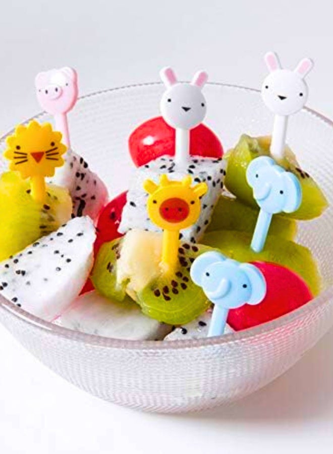 Chase Up 50 Pcs Food Fruit Fork Picks for Kids Cute Animals Bento Box Decor ForksCake Little Forks Dessert Forks Mini Cartoon Toothpick for Cake Dessert Pastry Party Supply - Image 3
