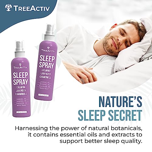 TreeActiv Sleep Spray, Calming Lavender Chamomile, Soothing Witch Hazel & Lavender Pillow Spray Air Freshener for Room, Bed, Fabric, Pillows & Linen Mist for Sleeping & Relaxation, 1000+ Sprays - Image 3