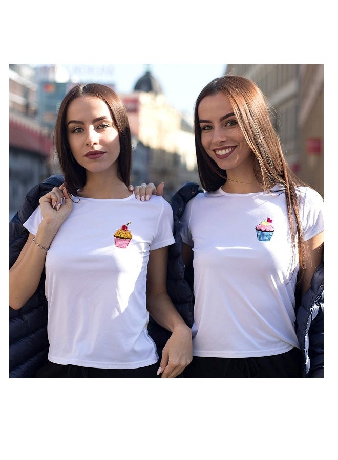 Colorful Cupcake Shape Embroidered Patches, 13 Pcs Iron-On Patches for Clothing, Jackets, Bags, DIY Craft Decoration for Hats, Backpacks, and Jeans - Image 5