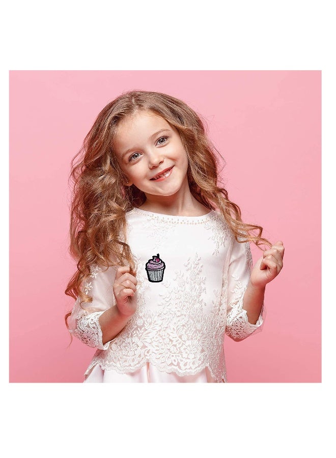 Colorful Cupcake Shape Embroidered Patches, 13 Pcs Iron-On Patches for Clothing, Jackets, Bags, DIY Craft Decoration for Hats, Backpacks, and Jeans - Image 4