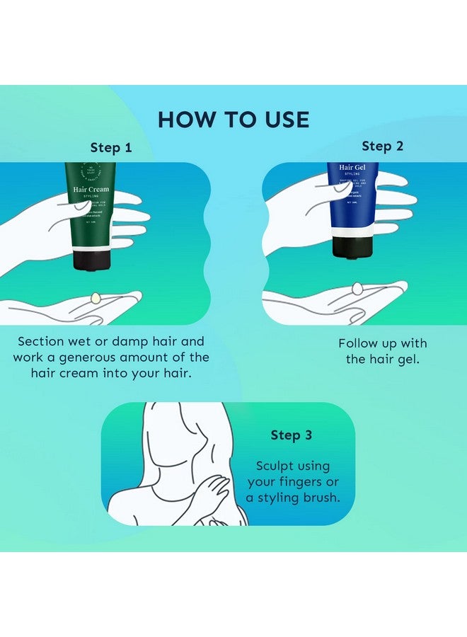 Arata Styling Combo of 2 - Hair Cream (50 ML) & Styling Hair Gel (50 ML) | For Glossy & Matte Looks | Soft & Strong Hold | Defined, Frizz-Free Hair | Adds Texture & Boosts Moisture | For All Hair Types - Image 4
