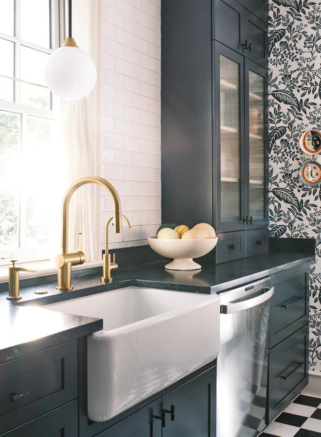 موين مفتاح هواء مطحنة النفايات من موين، مطلي بالذهب المصقول، زر زخرفي منسق، زر زخرفي فقط، يتطلب غطاء، AS-4201-BG - Image 2