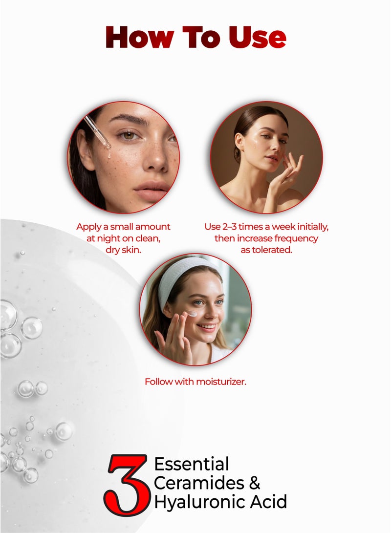 Malika Retinol + Glowing Serum | Trial Size 3ml | Anti Aging Serum | Dark Spot Remover for Face - Image 4