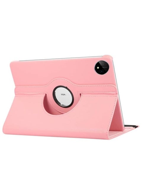 Compatible with Huawei MatePad Pro 12.2 inch 2024 Tablet PU Leather Cover Sleep Wake Function 360 Rotating Stand Protective Shell For MatePad Pro 12.2'' (Pink)