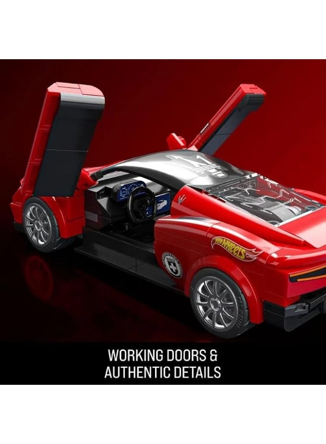 Hot Wheels Maserati MC20 1:32 Scale Building Kit with 1:64 Mini Car, 250 Pieces - Image 5