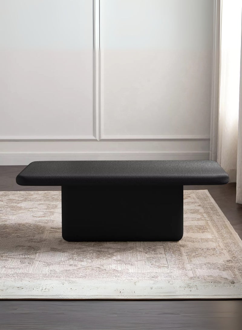 Karnak Blossom 2-Piece Modern Rectangular Coffee Table Set – Minimalist Black Nesting Center Tables for Living Room Furniture UAE - Image 4