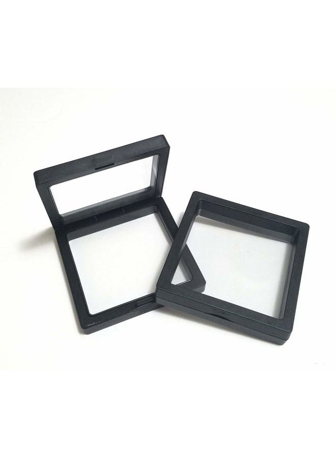 JM Future Black Transparent 3D Floating Frame Display Holder/Box/Frames for Challenge Coins, AA Medallions, Antique, Jewelry,Gift, 3.5 x 3.5 x 0.75 Inches (Set of 2 pcs) - Image 5