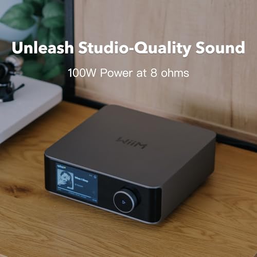 WiiM مضخم الصوت WiiM Ultra مع جهاز التحكم الصوتي 2 | مضخم صوت ستريمنغ بقوة 100 واط مع DAC ESS ES9039Q2M المتميز و مضخمي TI TPA3255 مزدوجين | معادل RoomFit EQ مدمج وشاشة تعمل باللمس | مدخلات HDMI ARC، بصري، RCA | رمادي فضائي - Image 3