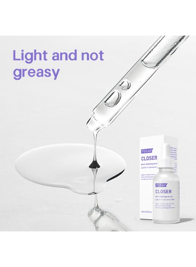 Fly Leaf Closer Serum | Pore Minimizer Serum | 9 Peptides, Vegan Collagen, Adenosine, PHA | Korean Pore Minimizer for Glass Skin, Anti-Aging, Hydration, Elasticity | 1.01 fl oz - Image 2