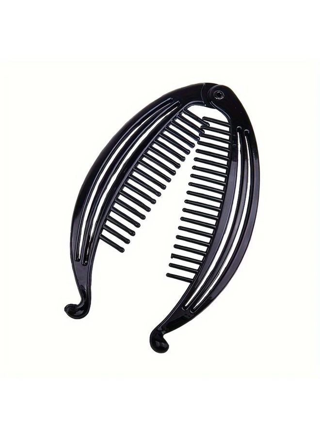 3pcs French Hair Clips Leopard Print In 3 Mix Colors For Thick Hair - Image 4