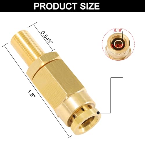 Breezliy 14 Inflation Schrader Valve with Push to Connect for 14 OD Air Line Tubing and Air Spring Suspension for Semi Truck Trailer Tractor 2PCS 14 Inflation Schrader Valve - Image 3