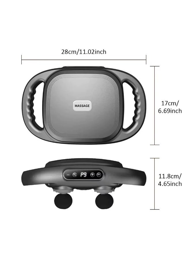 جهاز مساج بستة رؤوس مع حرارة بالأشعة الحمراء لتفتيت الشد العضلي – موديل FZ‑60، بطارية 2000mAh، 9 سرعات - Image 3
