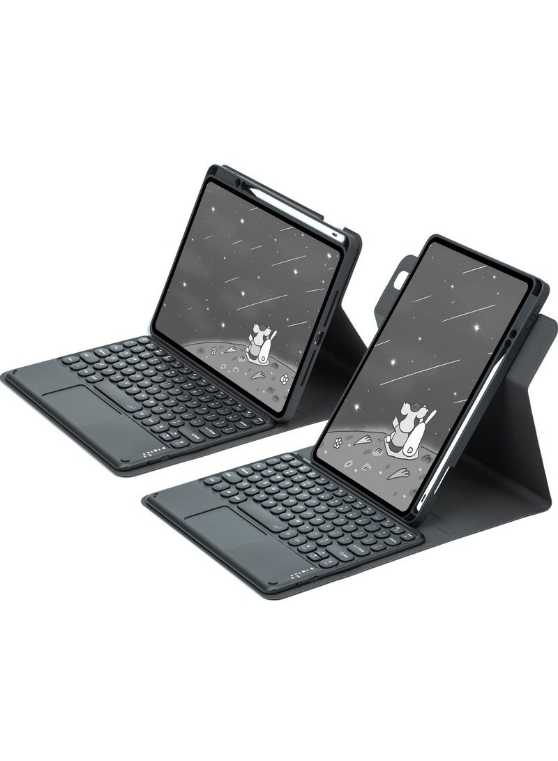 Keyboard for iPad (A16) 11th Generation 11 Inch 2025 (A3355,A3356) Rotating Bracket Case with Pencil Holder Detachable Keyboard with Magnetic Cover