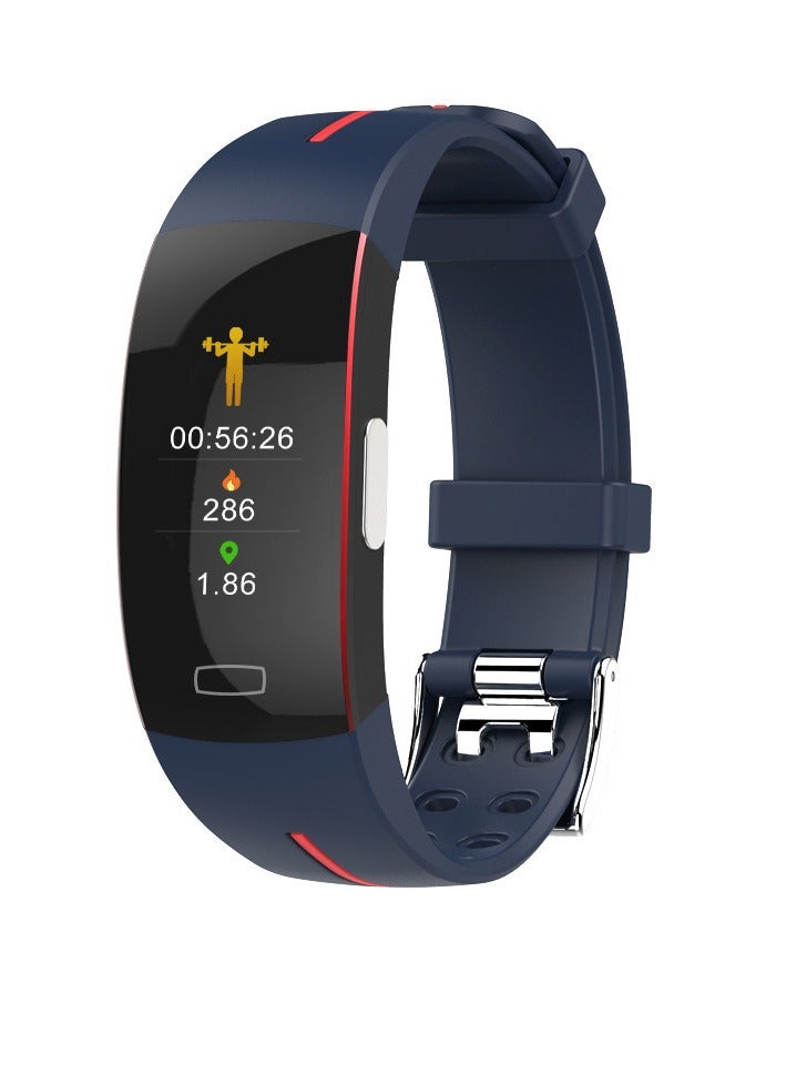 P3 Color Screen Smart Bracelet, IP67 Waterproof Fitness Tracker, Lightweight Multifunction Smart Watch With PPG ECG Sleep Monitor Calorie Counter, (1pc, Blue And Red) - Image 1